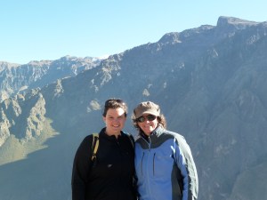 My sister and I, Colca Canyon-Condor Point